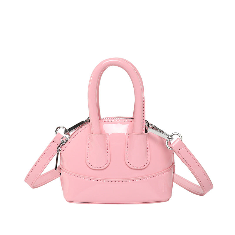 Ladies mini handbag with elegant glossy finish and removable shoulder strap-https://detail.1688.com/offer/902519123311.html-Calm Wears-Rosa-nothing-Calm Wears