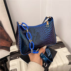 Stylish Textured Snakeskin Effect Handbag