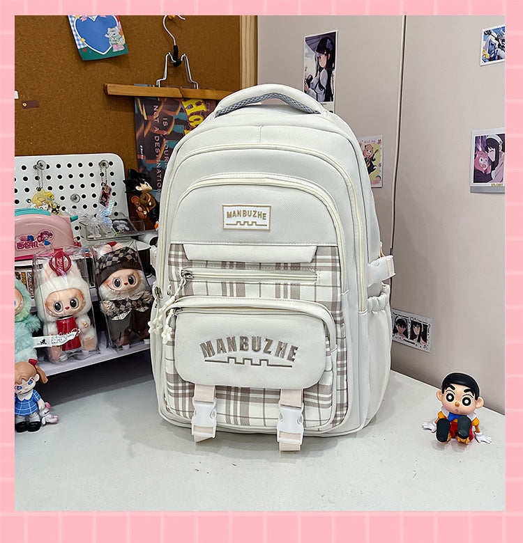Casual Lightweight School Backpack-https://detail.1688.com/offer/1046959332111.html-Calm Wears-White-Calm Wears