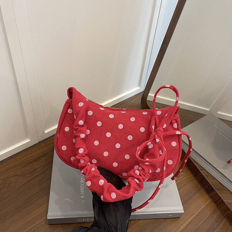 Vintage Polka Dot Crossbody Handbag
