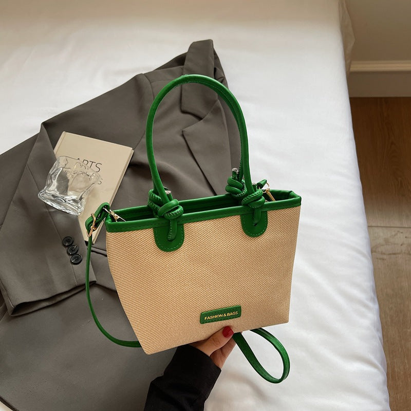 Women practical tote bag with stylish handles-https://detail.1688.com/offer/966396520058.html-Calm Wears-Green-nothing-Calm Wears