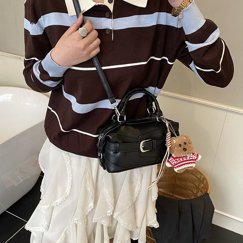 Women's mini handbag with charming animal pendant-https://detail.1688.com/offer/1014483792112.html-Calm Wears-Black-Size: With pendant-Calm Wears