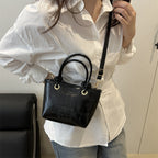 Women elegant mini handbag with structured design and removable shoulder strap