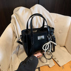 Ladies Mini Handbag with Pearl-Embellished Pendant