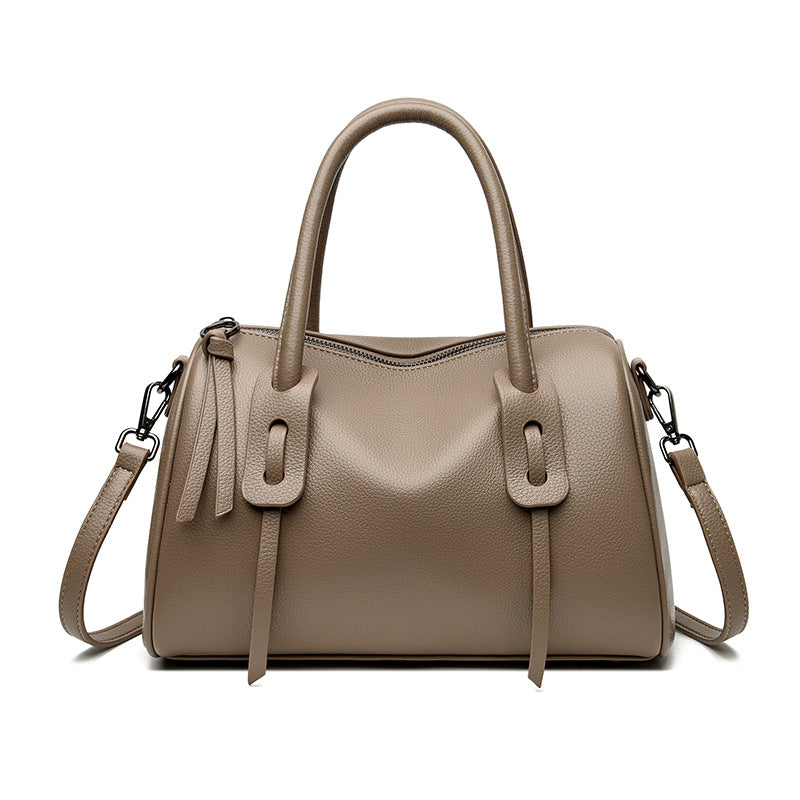 Textured Leather Weekender Bag