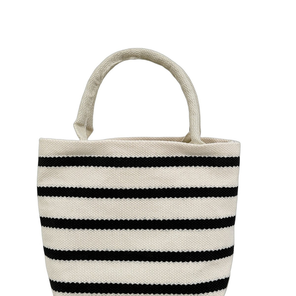 WoStriped Canvas Tote Bag