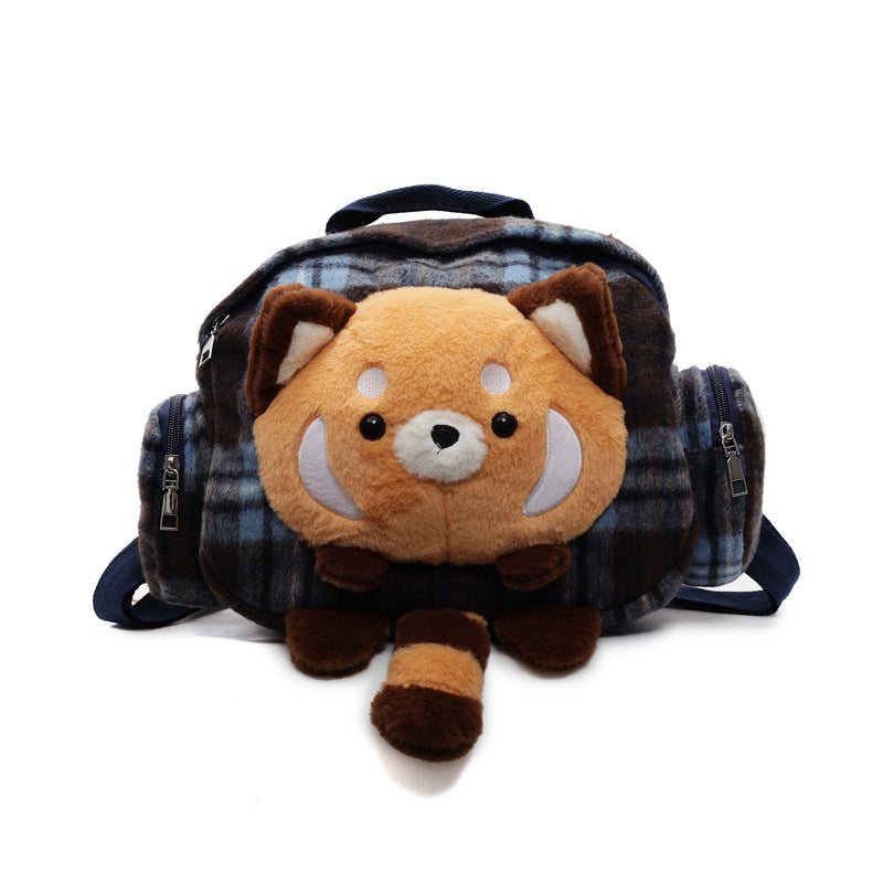 Plush backpack with animal design