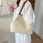 Reusable Striped Beach Tote Calm Wears