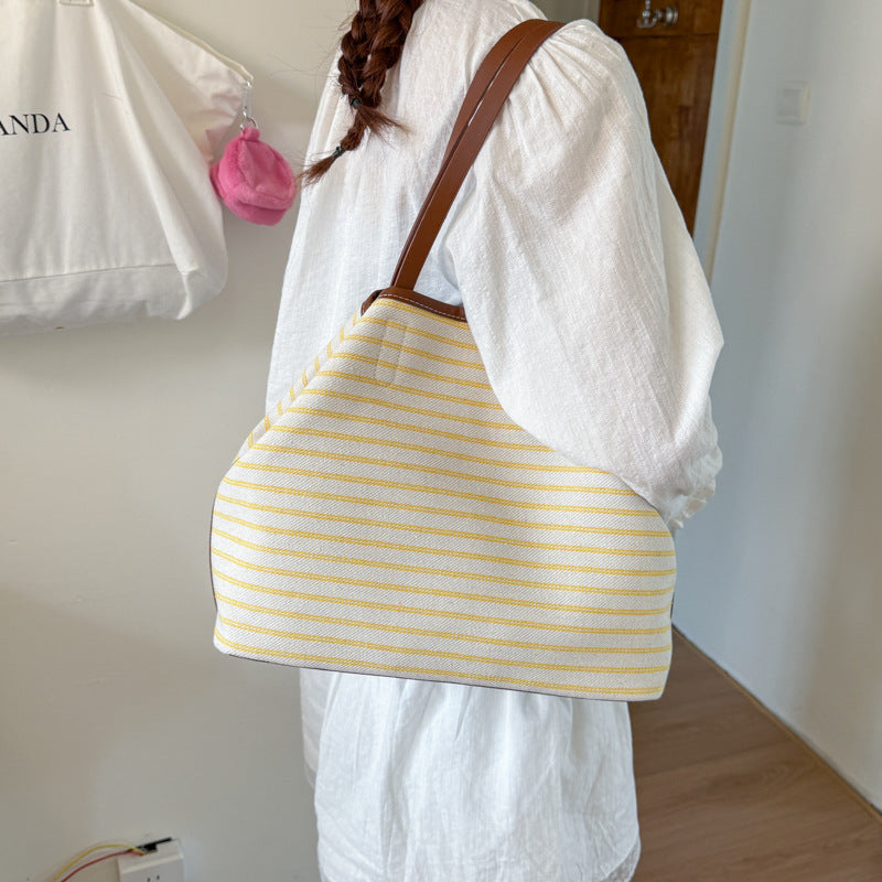Reusable Striped Beach Tote Calm Wears