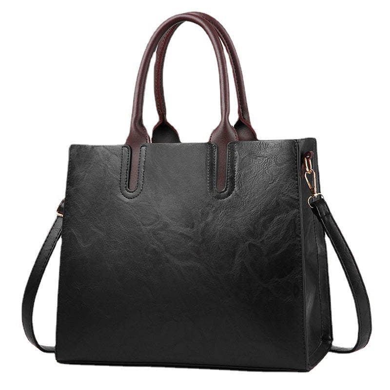 Women's elegant tote bag with detachable shoulder strap-https://detail.1688.com/offer/768022665109.html-Calm Wears-Black-32-Calm Wears