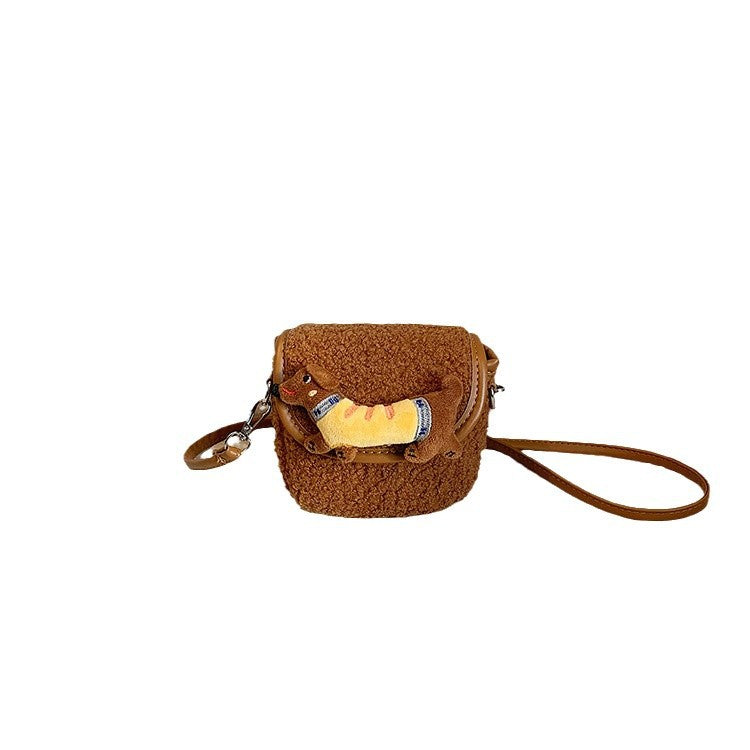 Playful Plush Shoulder Bag