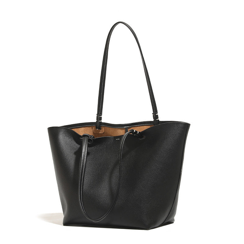 Women's tote bag set made of high-quality synthetic leather with practical mini bag-https://detail.1688.com/offer/1042514359615.html-Calm Wears-Ebony-nothing-Calm Wears