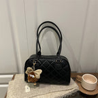 Quilted Faux Leather Handbag