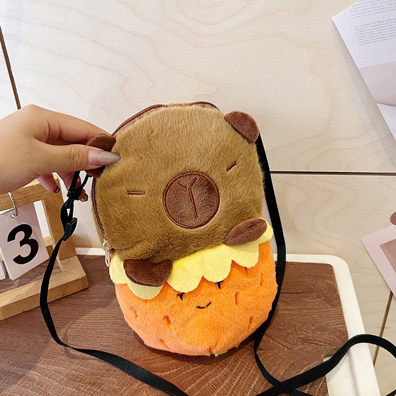Plush Shoulder Bag with Cute Dessert Design