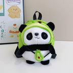 Plush backpack with panda design