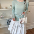 Women Mini-Handbag with fashionable drawstring