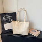 Woven Leather Tote Bag