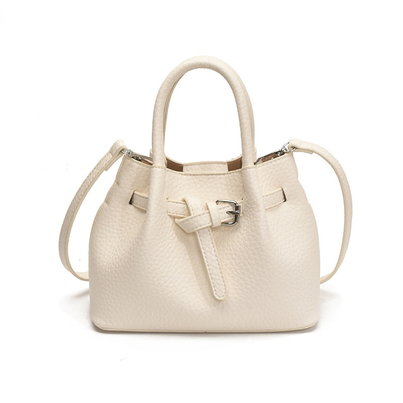 Women's mini handbag with stylish button closure-https://detail.1688.com/offer/926606036514.html-Calm Wears-White-Size: One size-Calm Wears