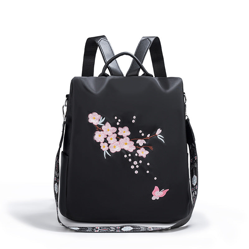Embroidered Floral Backpack