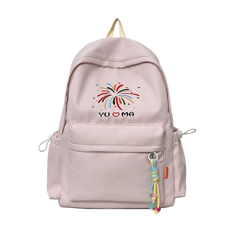 Casual Embroidered Backpack for Daily Use