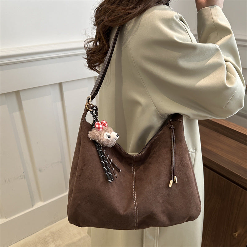 Soft Suede Hobo Handbag