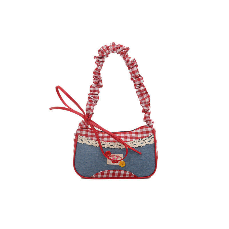 Retro Gingham Mini Crossbody Bag
