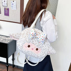 Plush Backpack with Cute Lamb Design