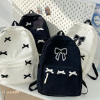 Backpack with Playful Ribbon Design