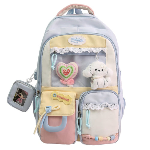 Cute and Functional School Backpack-https://detail.1688.com/offer/935111825205.html-Calm Wears-Blue-Calm Wears