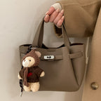 Women’s Mini Handbag with Cute Plush Pendant