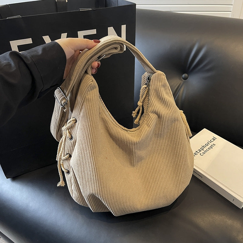 Casual Textured Hobo Bag Calm Wears