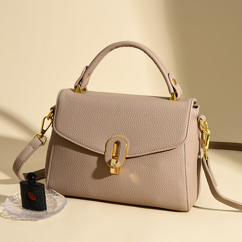 Elegant Structured Top-Handle Handbag