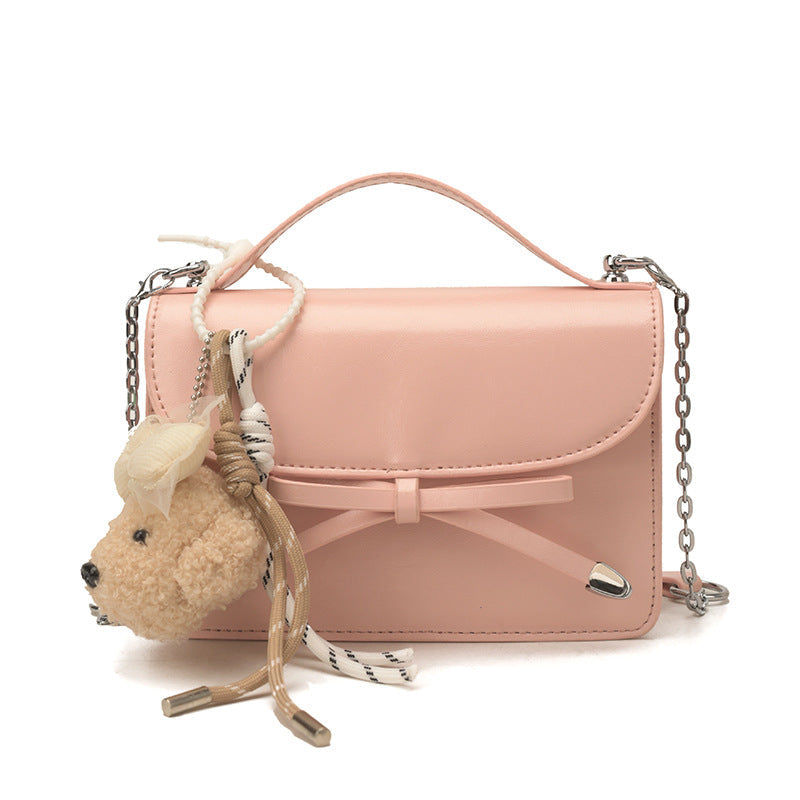 Women elegant mini handbag with cute pendant-https://detail.1688.com/offer/1039860039155.html-Calm Wears-Rosa-Size: with tag-Calm Wears