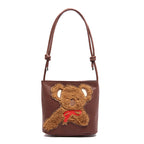 WoCute Teddy Bear Patch Handbag