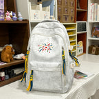 Backpack with Colorful Decorations and Innovative Compartments