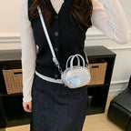 Ladies trendy mini handbag with striking pearl applications