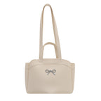 Elegant Bow Accent Handheld Tote Bag