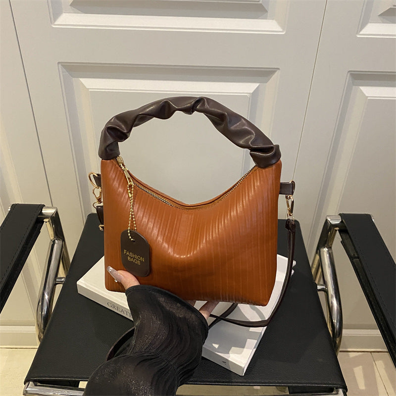 Ribbed Texture Shoulder Bag