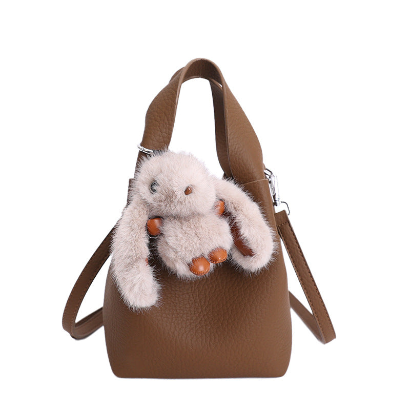 Women's mini handbag with detachable plush charm-https://detail.1688.com/offer/1000538321194.html-Calm Wears-Braun-Size: with tag-Calm Wears