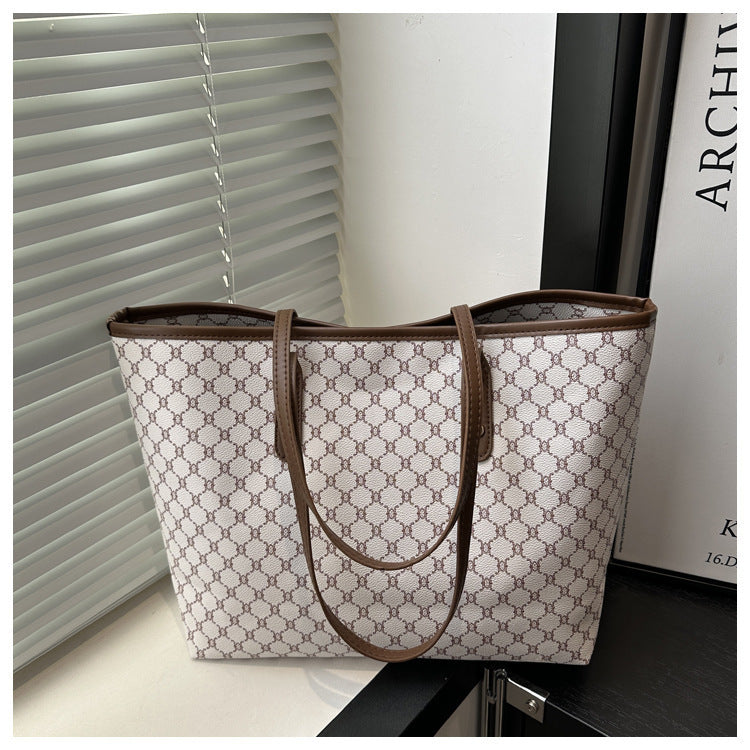 Ladies elegant tote bag with geometric pattern-https://detail.1688.com/offer/999218311520.html-Calm Wears-White-nothing-Calm Wears