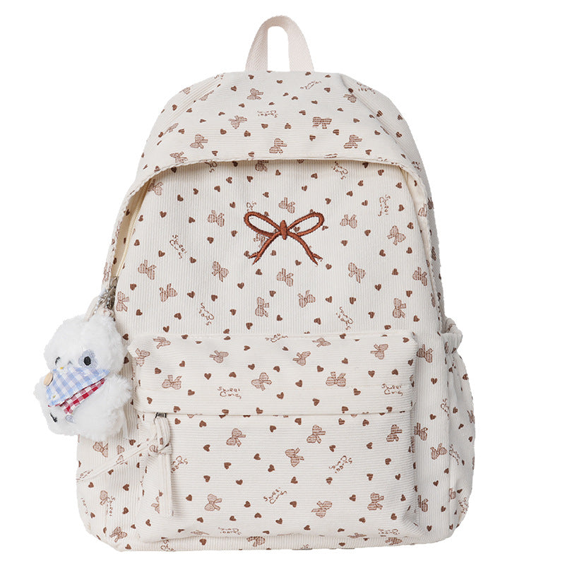 Floral-Patterned Travel Backpack