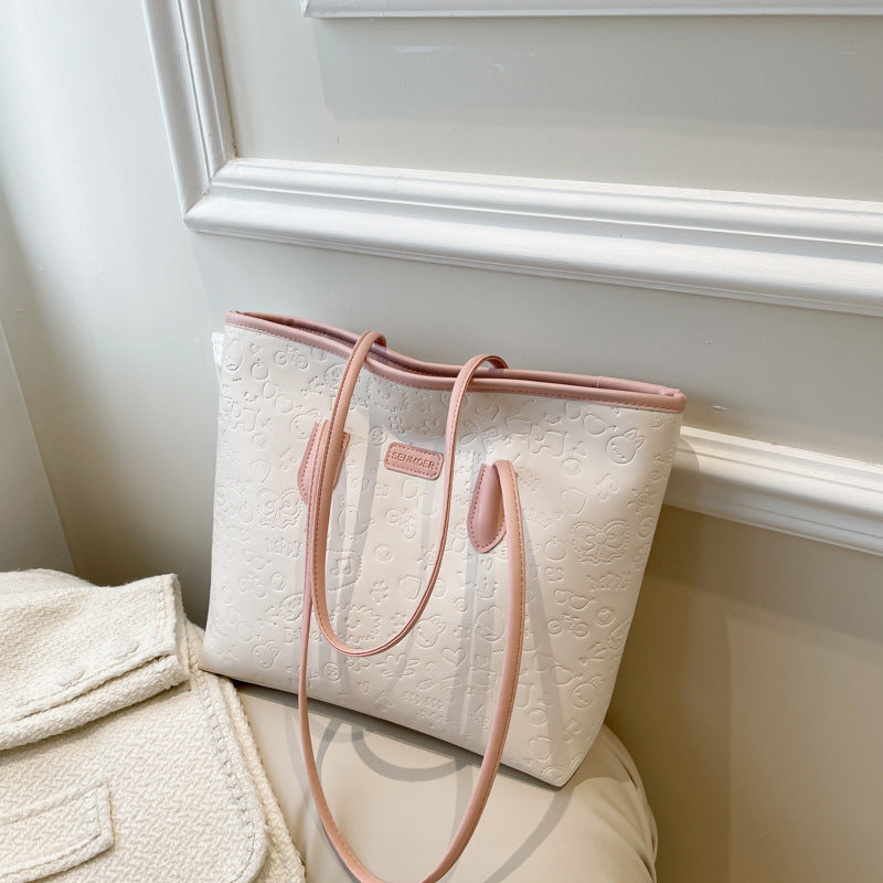 Women structured tote bag-https://detail.1688.com/offer/848972362102.html-Calm Wears-Rosa-Size: With pendant-Calm Wears