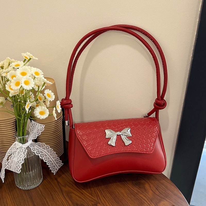 Chic Bow-Detail Handheld Clutch Bag