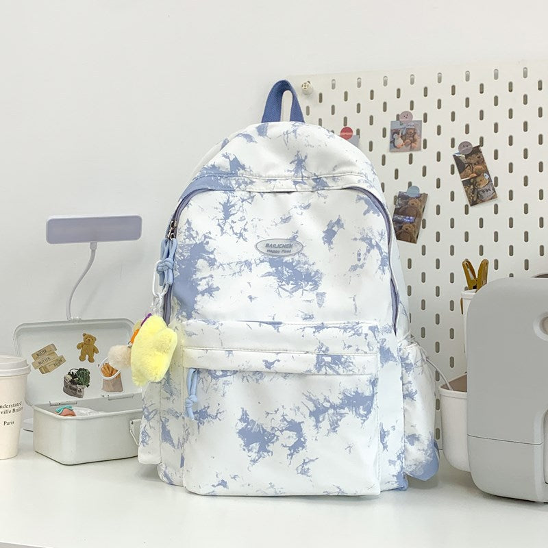 Marble Patterned Backpack for Everyday Travel