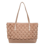 Women's tote bag made of high-quality synthetic leather with textured surface-https://detail.1688.com/offer/1027891272348.html-Calm Wears-Black-nothing-Calm Wears