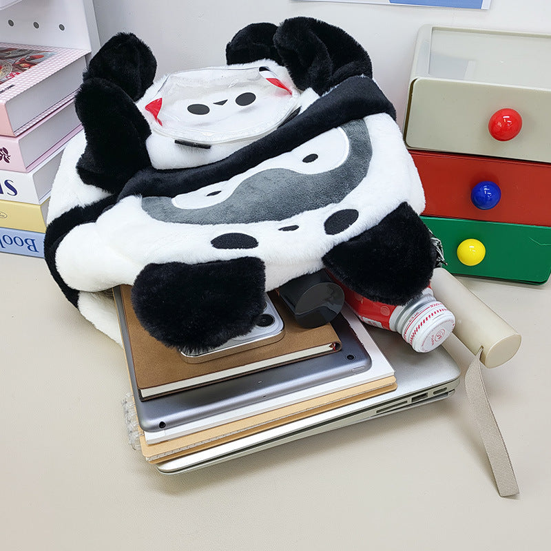 Plush Backpack with Playful Panda Design