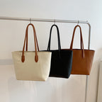Minimalist Faux Leather Tote Bag