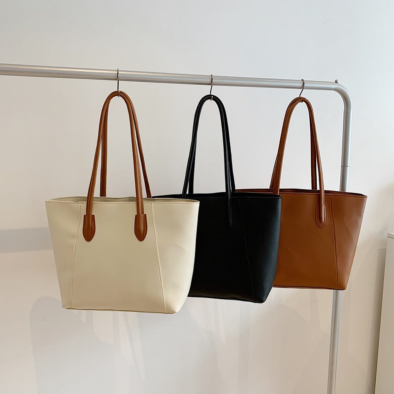 Minimalist Faux Leather Tote Bag