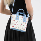 Women's mini handbag with fruity cherry design