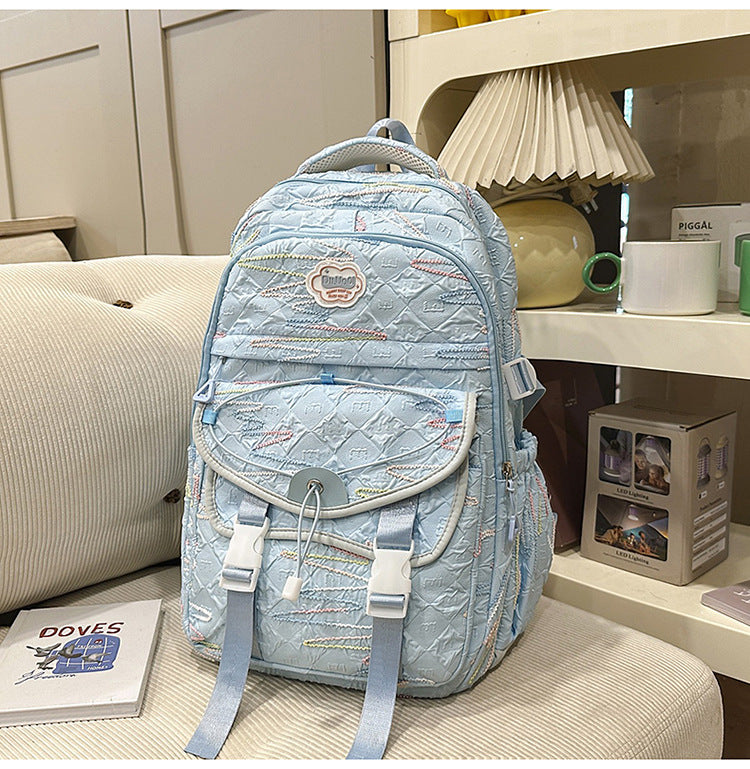 Fashion-Forward Utility School Backpack-https://detail.1688.com/offer/1059432200061.html-Calm Wears-Blue-Calm Wears